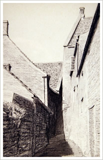 Norton St Philip, passageway behind the George